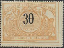 Railway Stamp: Black numeral with bilingual text