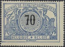 Railway Stamp: Black numeral with bilingual text