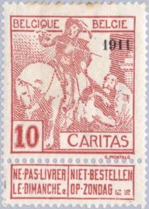 Saint Martin dividing his Cloak - overprinted '1911'