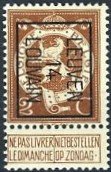 Standing lion -Typ. overprint with LEUVEN 14 LOUVAIN - right