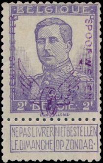 Railway Stamp: Winged Wheel in violet overprint