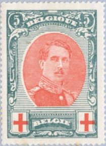 King Albert I - Red Medallion - Perf. 14