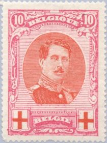 King Albert I - Red Medallion - Perf. 14