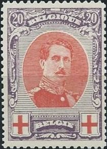 King Albert I - Red Medallion - Perf. 11x12