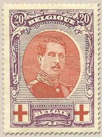 King Albert I - Red Medallion - Perf. 12