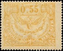 Railway Stamp: Issue of Mechelen. Winged Wheel