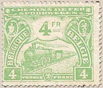 Railway Stamp: Issue of Mechelen. Locomotive