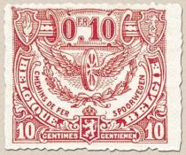 Railway Stamp: Issue of Mechelen. Winged Wheel