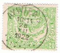 Railway Stamp: Issue of Mechelen. Winged Wheel