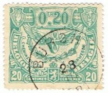 Railway Stamp: Issue of Mechelen. Winged Wheel