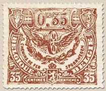 Railway Stamp: Issue of Mechelen. Winged Wheel