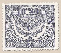 Railway Stamp: Issue of Mechelen. Winged Wheel