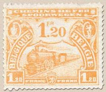 Railway Stamp: Issue of Mechelen. Locomotive