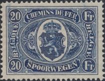 Railway Stamp: Coat of Arms, Value in Circle