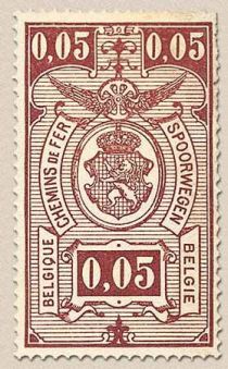 Railway Stamp: Coat of Arms, Value in Rectangle, First Issue