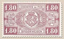 Railway Stamp: Coat of Arms, Value in Rectangle, First Issue