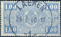 Railway Stamp: Coat of Arms, Value in Rectangle, Second Issu