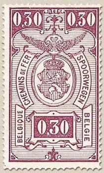 Railway Stamp: Coat of Arms, Value in Rectangle, Second Issu