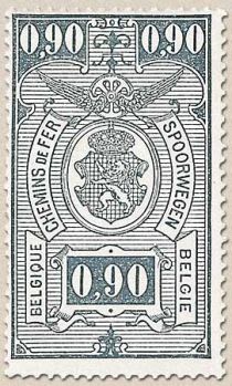 Railway Stamp: Coat of Arms, Value in Rectangle, Second Issu