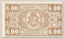 Railway Stamp: Coat of Arms, Value in Rectangle, Second Issu