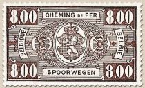 Railway Stamp: Coat of Arms, Value in Rectangle, Second Issu