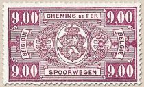 Railway Stamp: Coat of Arms, Value in Rectangle, Second Issu