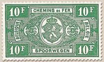 Railway Stamp: Coat of Arms, Value in Rectangle, Second Issu