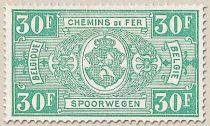 Railway Stamp: Coat of Arms, Value in Rectangle, Second Issu