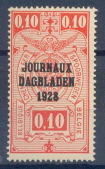 Newspaper Stamp: Overprint with 1928