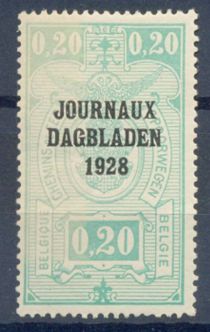 Newspaper Stamp: Overprint with 1928