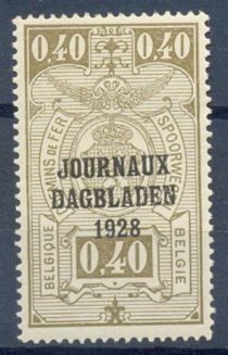 Newspaper Stamp: Overprint with 1928