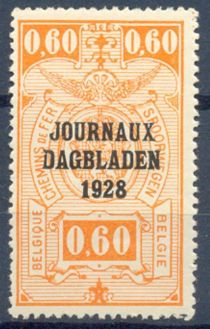 Newspaper Stamp: Overprint with 1928