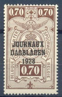 Newspaper Stamp: Overprint with 1928