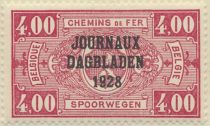 Newspaper Stamp: Overprint with 1928