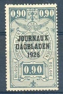 Newspaper Stamp: Overprint with 1928