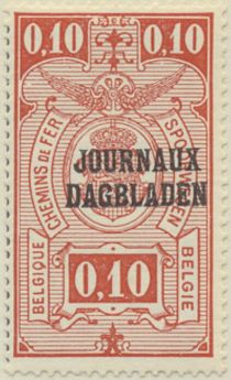 Newspaper Stamp: Overprint Type 1