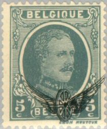 King Albert I - Type Houyoux - Overprint Winged Wheel