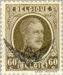 King Albert I - Type Houyoux - Overprint Winged Wheel