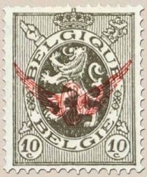 Heraldic Lion with Overprint Winged Wheel