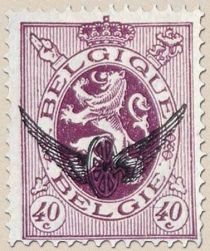 Heraldic Lion with Overprint Winged Wheel