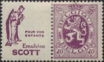 PUB Scott "Pour vos enfants" + Heraldic Lion 40ct