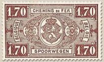 Railway Stamp: Coat of Arms, Value in Rectangle, Second Issu