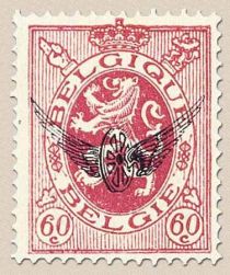 Heraldic Lion with Overprint Winged Wheel