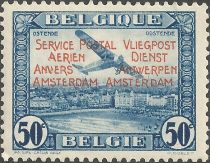 Aircraft over Ostend Fokker F. VIIa/m - Overprinted