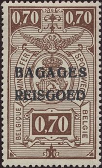 Railway - overprinted Bagages Reisgoed