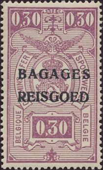 Railway - overprinted Bagages Reisgoed