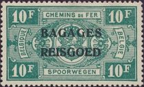 Railway - overprinted Bagages Reisgoed