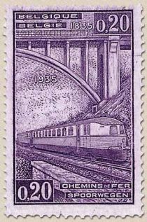 Railway Stamp: 100 year Belgian Railways