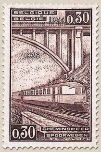 Railway Stamp: 100 year Belgian Railways