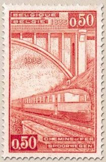 Railway Stamp: 100 year Belgian Railways